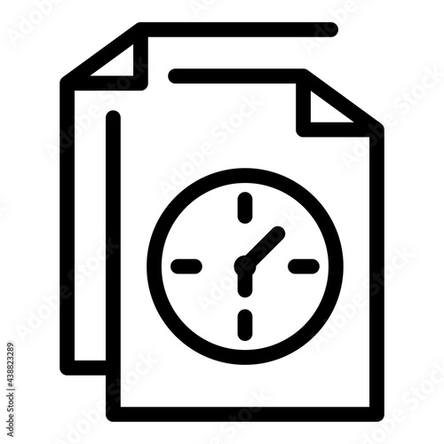 File jet lag icon. Outline File jet lag vector icon for web design isolated on white background