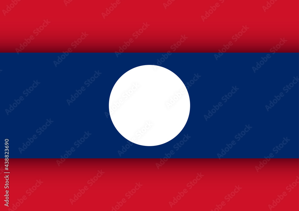 Flag of Laos vector. Flag of Laos symbol vector. Flag of Laos on white background. Flag of Laos vector. Flag of Laos symbol vector. Flag of Laos on white background.