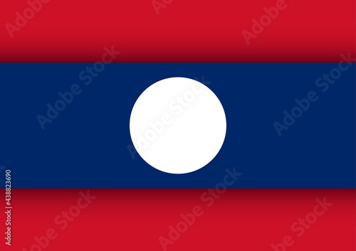 Flag of Laos vector. Flag of Laos symbol vector. Flag of Laos on white background.
