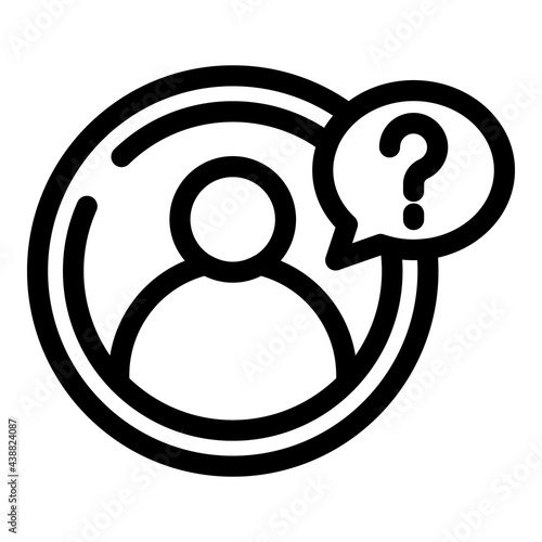 Anonymous person icon. Outline Anonymous person vector icon for web design isolated on white background