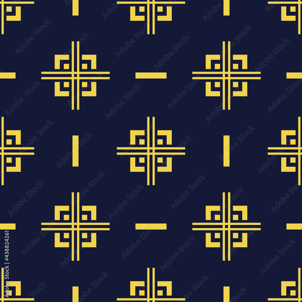 Traditional flat geometric seamless pattern.
