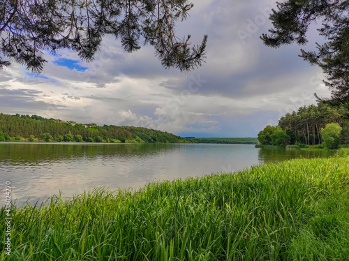Southern Bug River. Summer landscape
