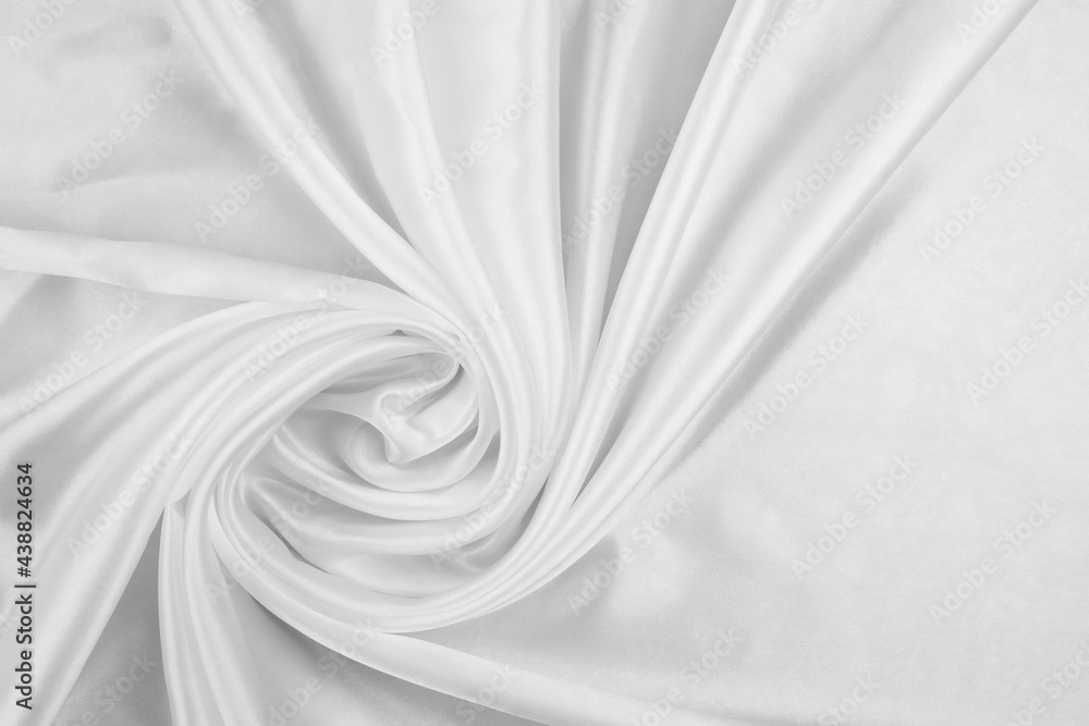 White cloth background abstract with soft waves, closeup texture of cloth White cloth background abstract with soft waves, closeup texture of cloth