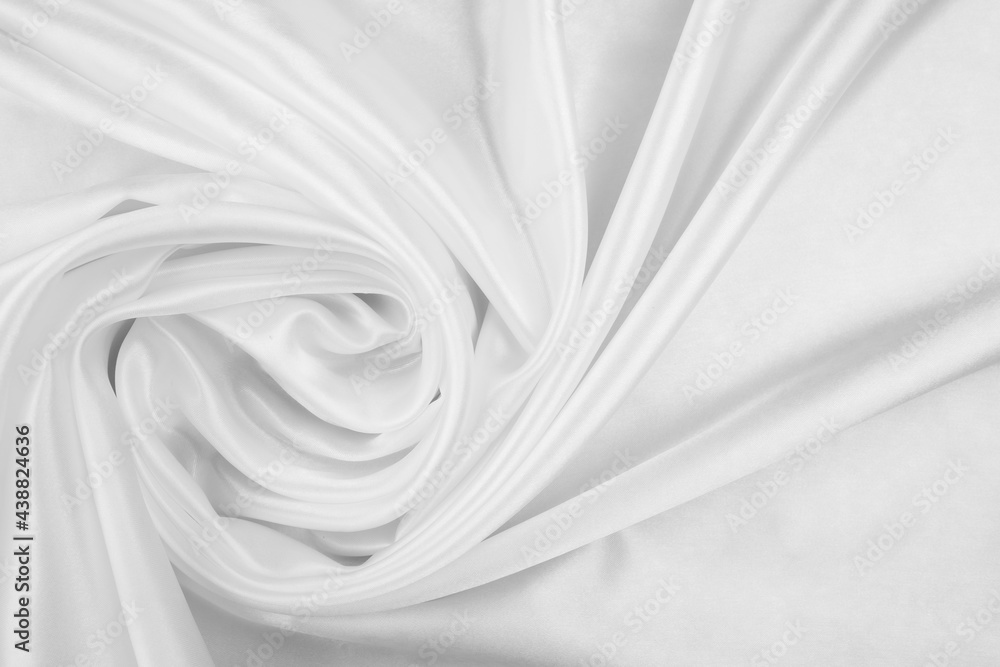 White cloth background abstract with soft waves, closeup texture of cloth White cloth background abstract with soft waves, closeup texture of cloth