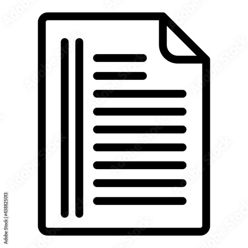 Tactical documents icon. Outline Tactical documents vector icon for web design isolated on white background