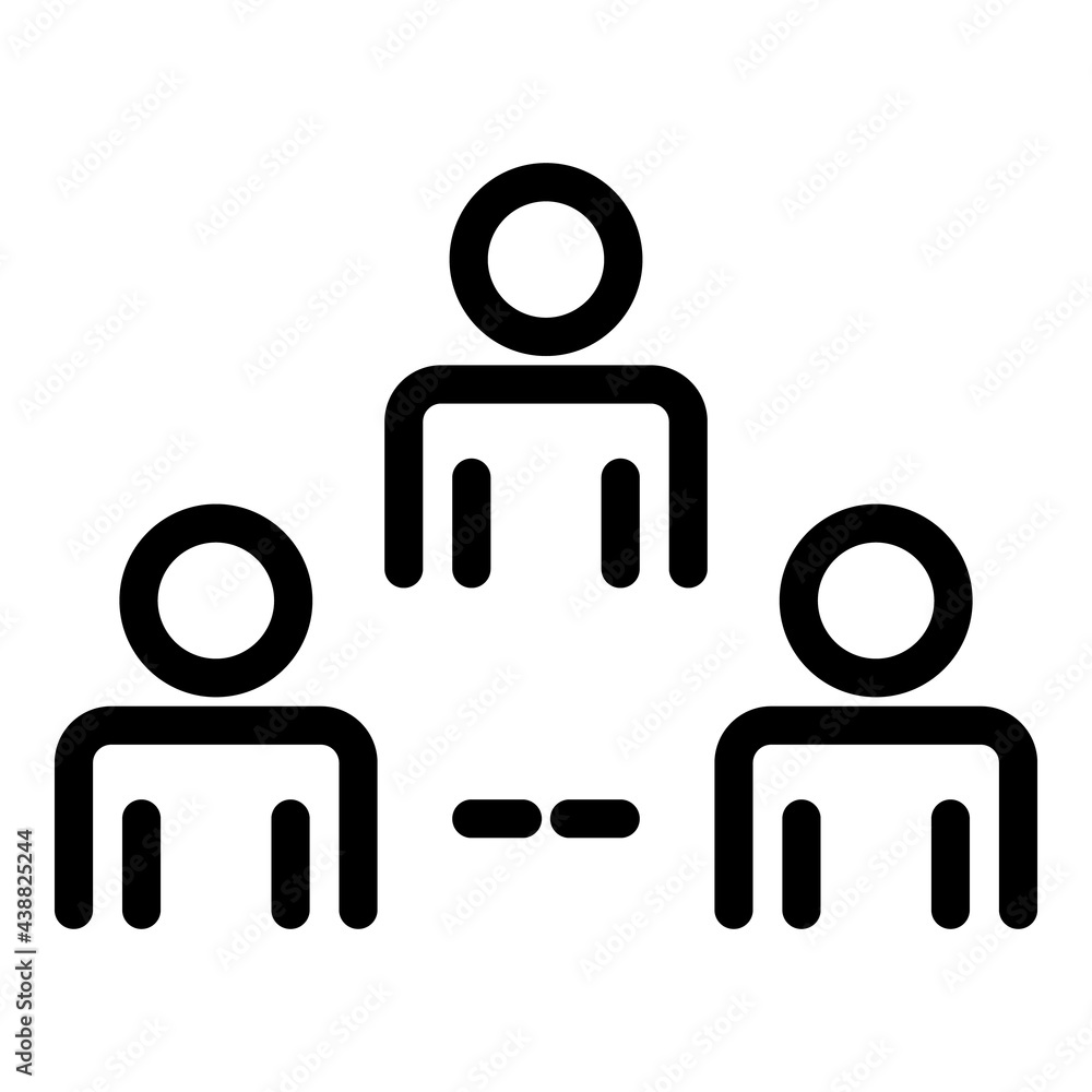 Colleague scheme icon. Outline Colleague scheme vector icon for web design isolated on white background Colleague scheme icon. Outline Colleague scheme vector icon for web design isolated on white background