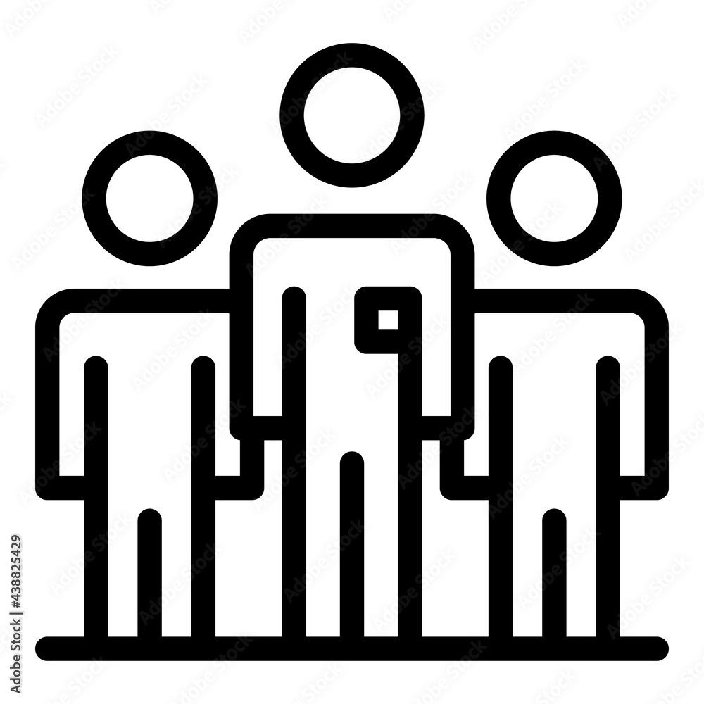 Colleague company icon. Outline Colleague company vector icon for web design isolated on white background Colleague company icon. Outline Colleague company vector icon for web design isolated on white background