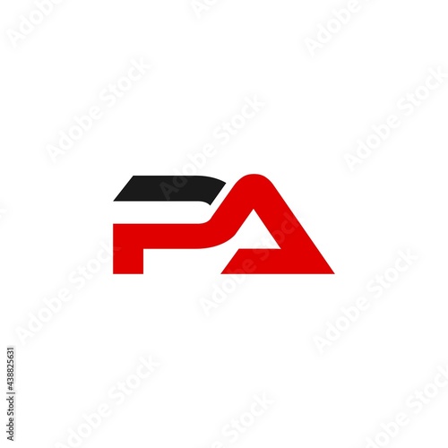 PA initial letter, modern logo design template vector