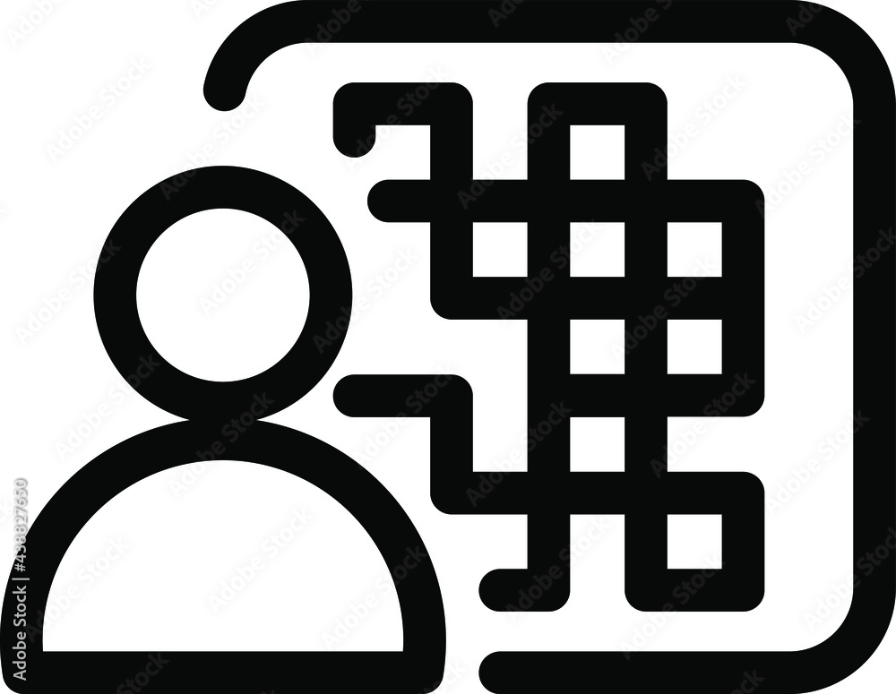 digital person, trusted profile icon, vector digital person, trusted profile icon, vector