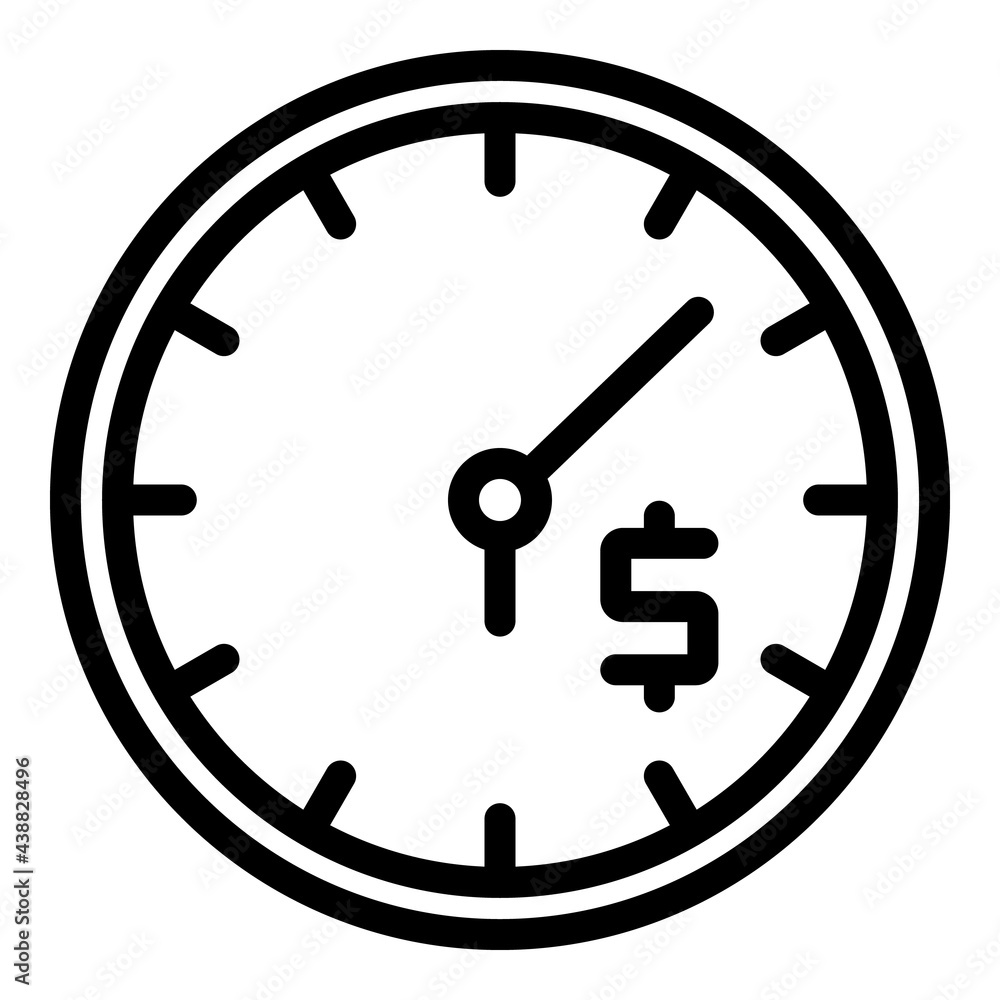 Taximeter time icon. Outline Taximeter time vector icon for web design isolated on white background Taximeter time icon. Outline Taximeter time vector icon for web design isolated on white background