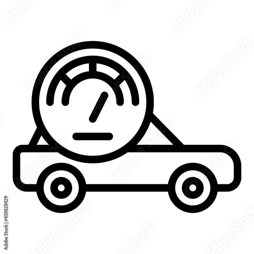 Taximeter app icon. Outline Taximeter app vector icon for web design isolated on white background