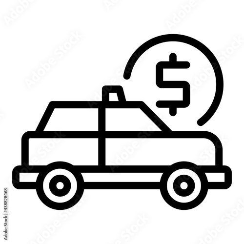 Taximeter driver icon. Outline Taximeter driver vector icon for web design isolated on white background