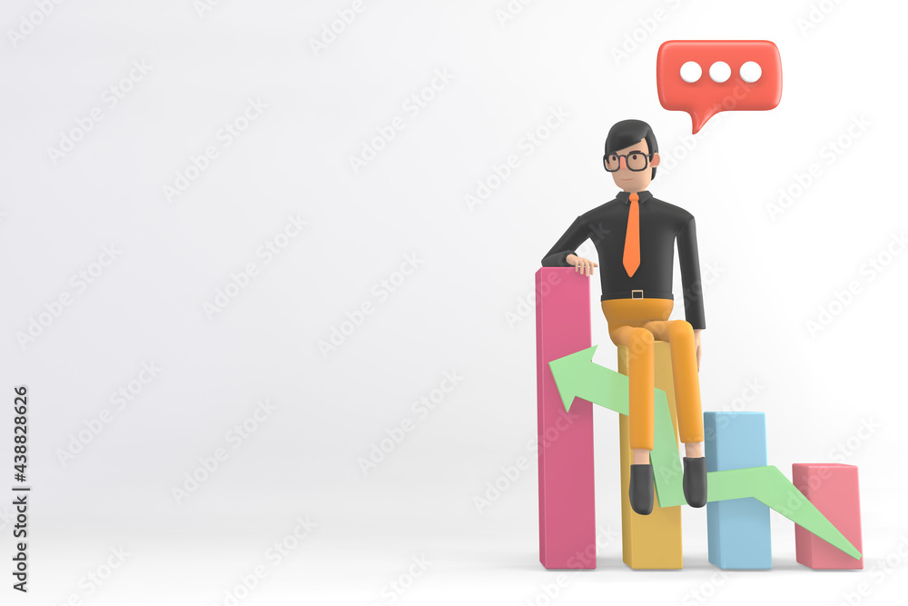 business man mock up on background for placing product images.3D rendering business man mock up on background for placing product images.3D rendering