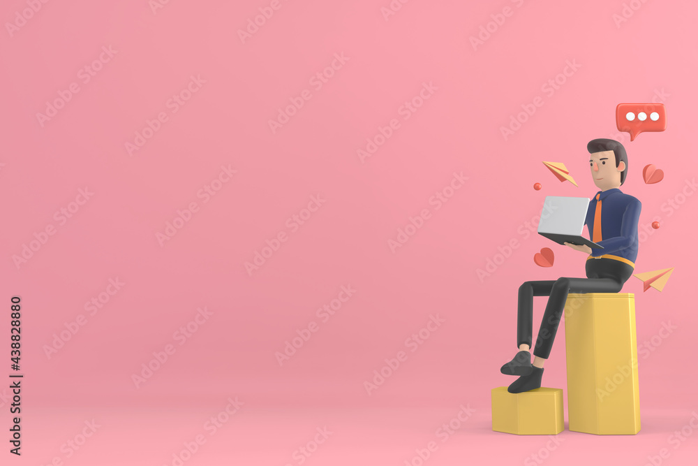 business man mock up on background for placing product images.3D rendering business man mock up on background for placing product images.3D rendering