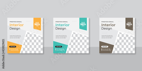 Social media post templates for interior house