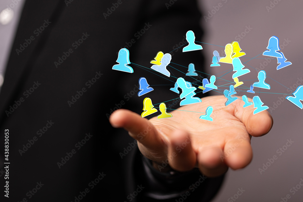 videoconference group of people talking in social network videoconference group of people talking in social network