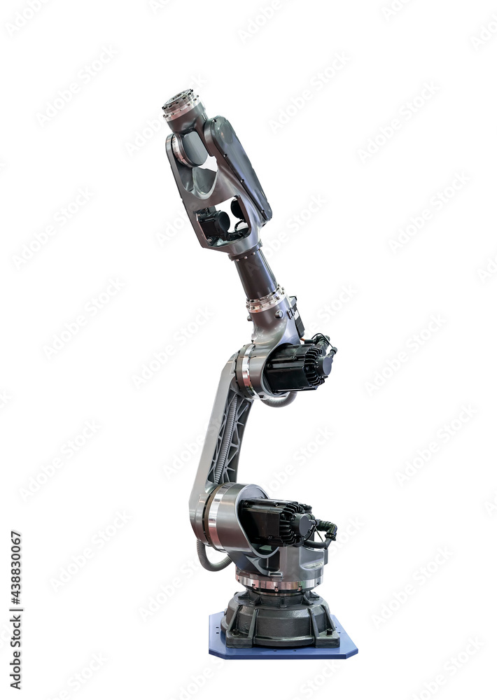 robot arm machine tool for industrial manufacture factory isolated on white robot arm machine tool for industrial manufacture factory isolated on white