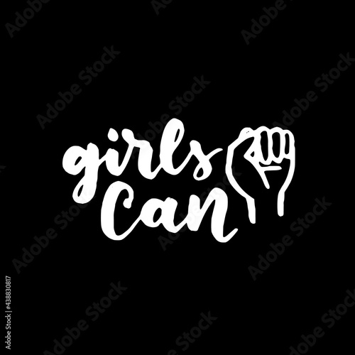 Women's rights quote, phrase. Vector lettering about feminism, woman rights, motivational slogan. Women support and empower, care of yourself, self-care poster.
