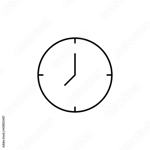 Time and Clock Line Vector