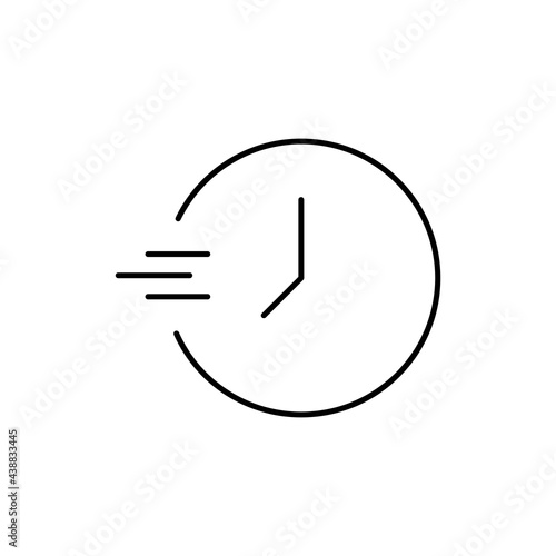 Time and Clock Line Vector