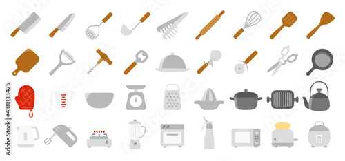 Kitchen Utensils and Tool Icon Set