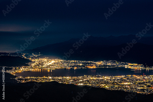 night city skyline - nagano japan  photo