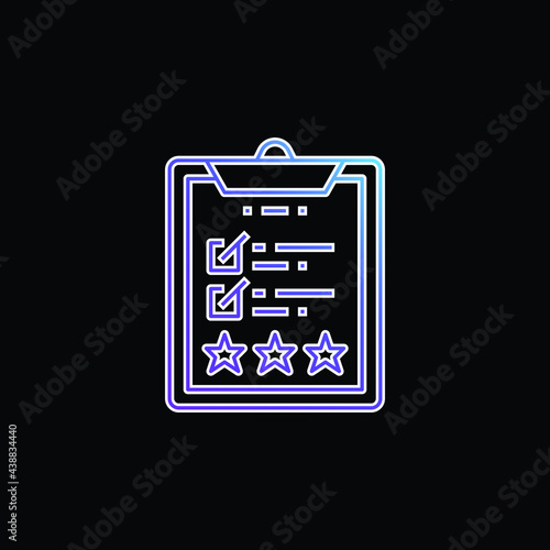 Assessment blue gradient vector icon