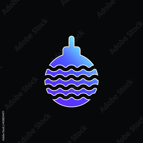 Bauble blue gradient vector icon