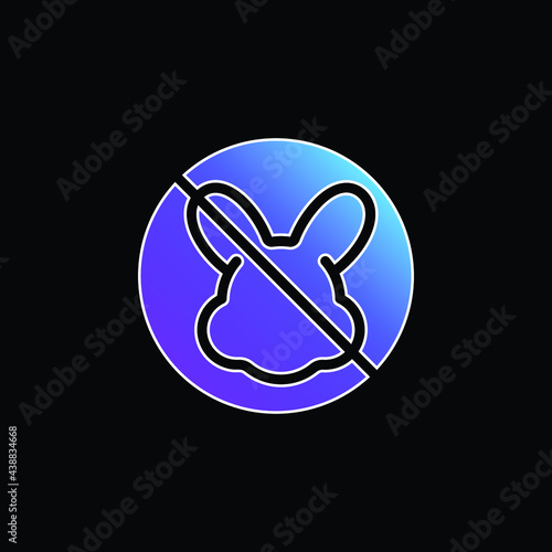 Animal Cruelty blue gradient vector icon