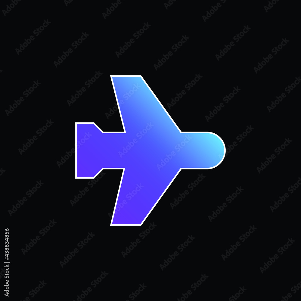 Airplane Mode blue gradient vector icon Airplane Mode blue gradient vector icon
