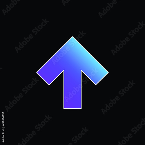 Arrow Pointing To Up blue gradient vector icon
