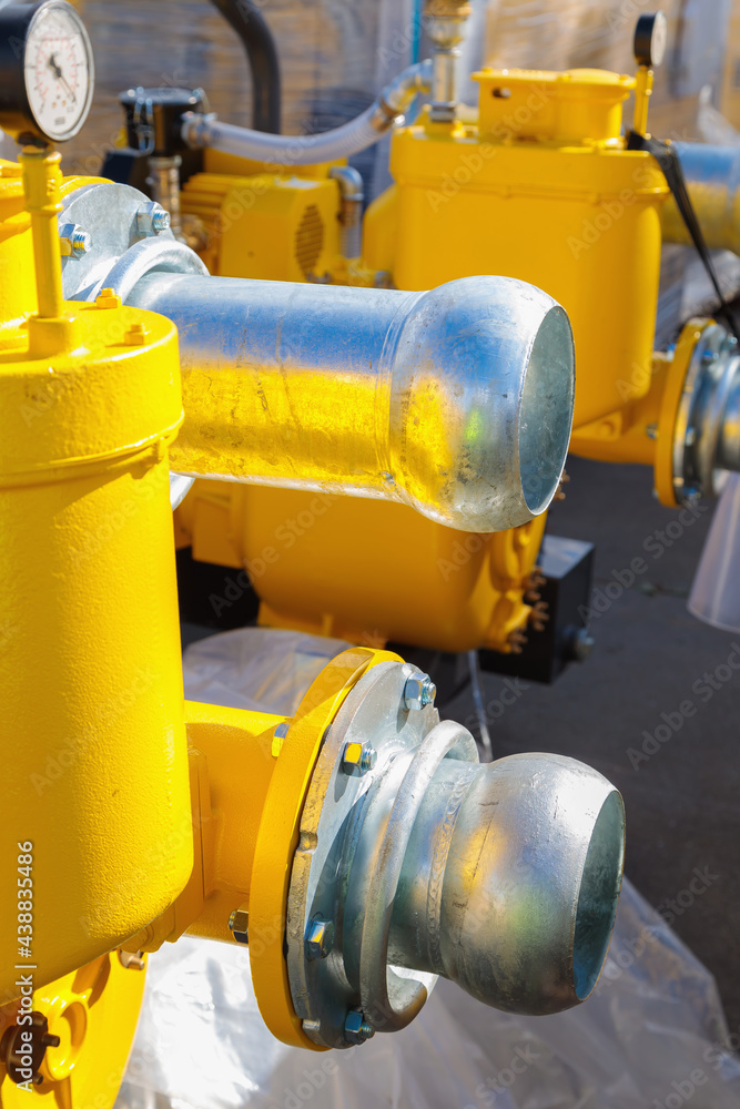 Internal details of portable compressors close-up