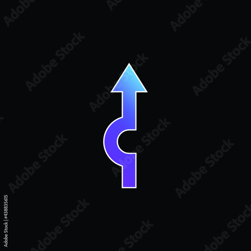 Arrow blue gradient vector icon