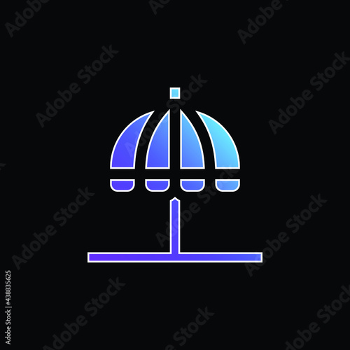 Beach Umbrella blue gradient vector icon