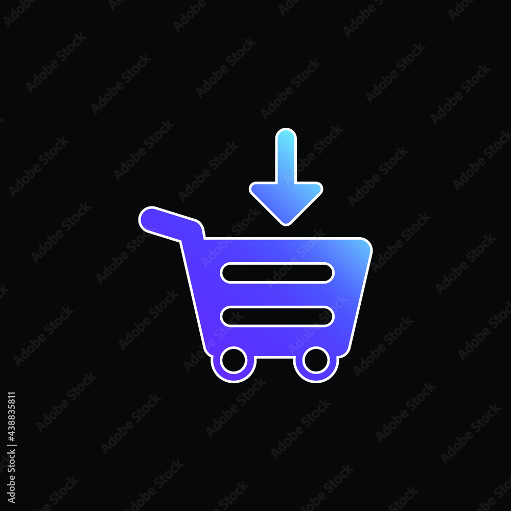 Add To Cart blue gradient vector icon Add To Cart blue gradient vector icon