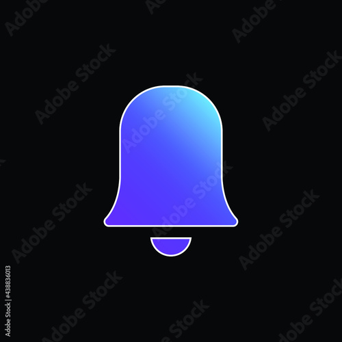 Alarm Black Filled Bell Symbol blue gradient vector icon
