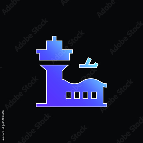 Airport blue gradient vector icon