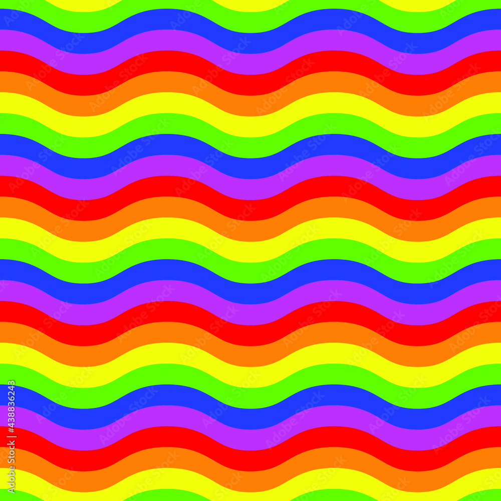 Seamless Wallpaper Background Of Wavey Rainbow Gay Pride Flag Stock Vector  | Adobe Stock
