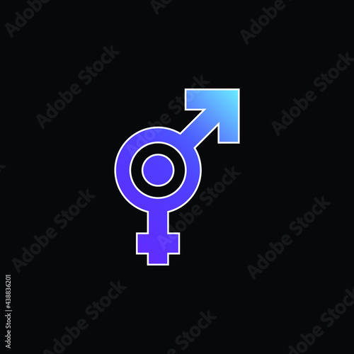 Bigender blue gradient vector icon