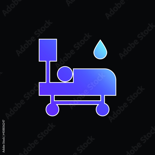 Blood Transfusion blue gradient vector icon