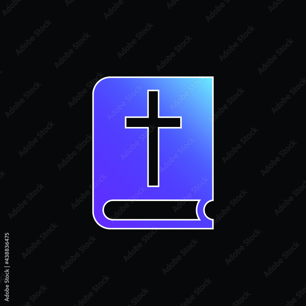 Bible blue gradient vector icon Bible blue gradient vector icon