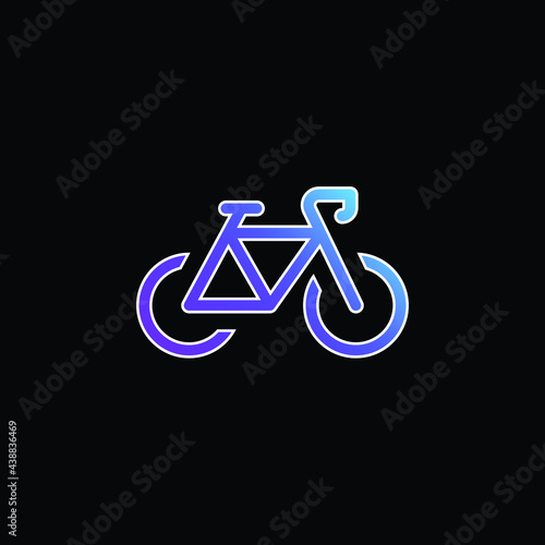 Bicycle blue gradient vector icon