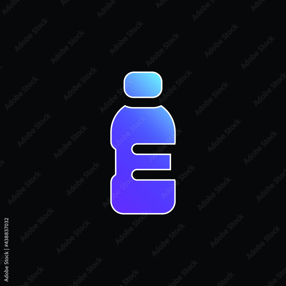 Bottle blue gradient vector icon Bottle blue gradient vector icon