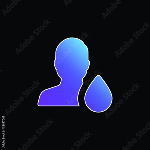 Blood blue gradient vector icon