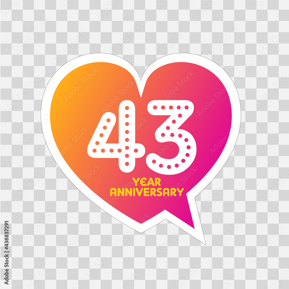 43 Years Anniversary Logo