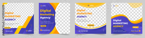 Digital Marketing Social Media Post banner Template, social media post banner design template. business marketing post. Digital marketing agency post banner, Digital marketing expert banner.