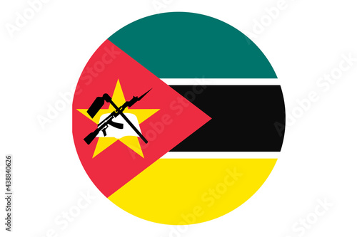 Circle flag vector of Mozambique on white background. Free Download Circle flag vector of Mozambique on white background. - GFXLoad