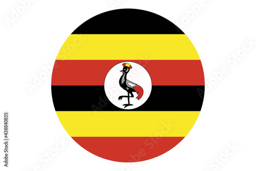 Free Download Circle flag vector of Uganda on white background. - GFXLoad