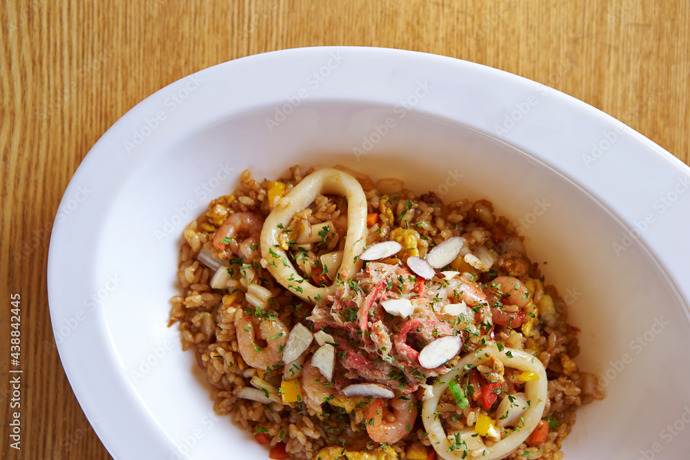 Various seafood fried rice ,Asian food Various seafood fried rice ,Asian food