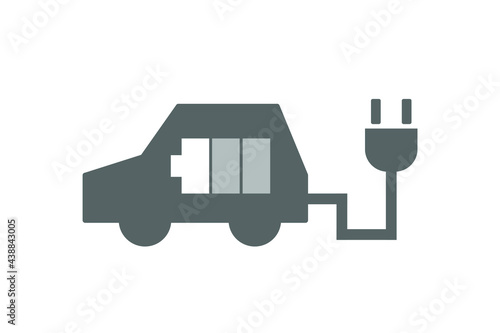 電気自動車のアイコン　ベクター